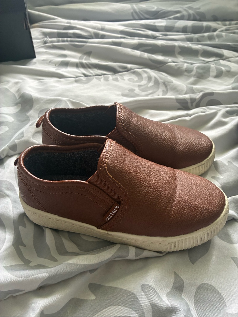 Carter's Brown Slip-On Casual Loafers with White Sole